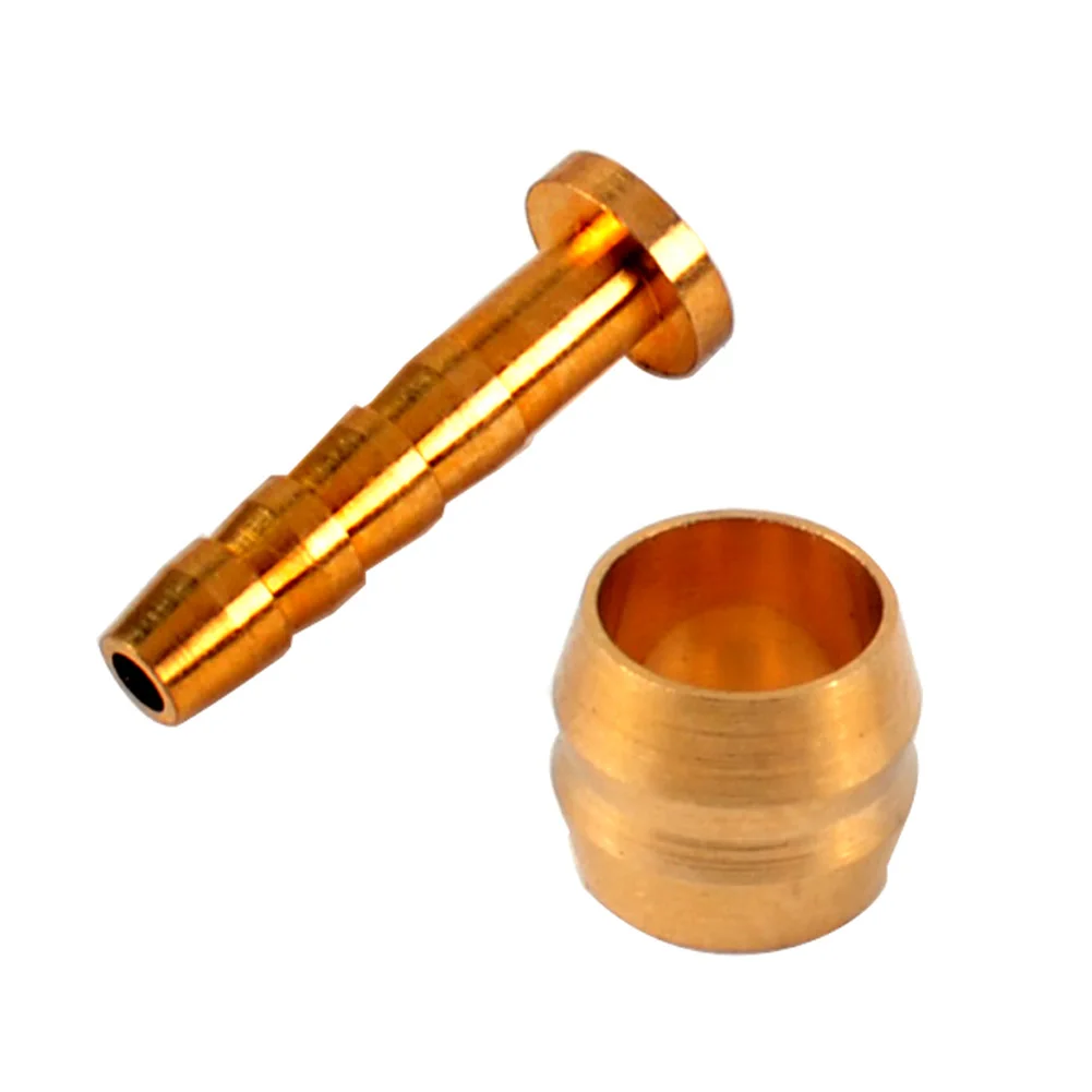 

Bike Hydraulic Disc Brake Hose Pressing Ring + T Needle Copper For MTB Bicycle Brake Line Connector Tight