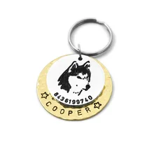 На заказ Siberian Husky Dog Tag, собачий жетон с гравировкой, домашний питомец с индивидуальной надписью ID Tag, для домашних животных, ювелирное изделие, для собак ювелирные изделия, Siberian Husky Dog ID Tag