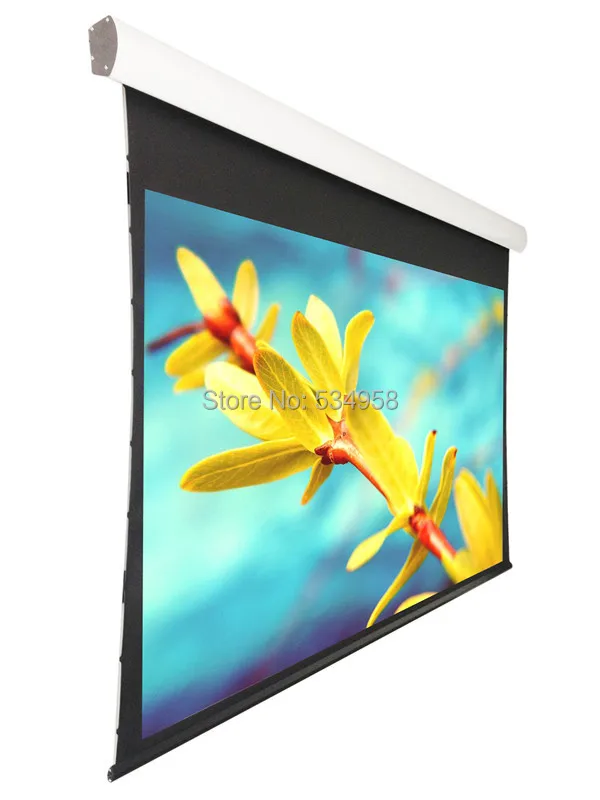 

133" 16:9 Electric Tab-tensioned Screen with Acoustically Transparent Fabric