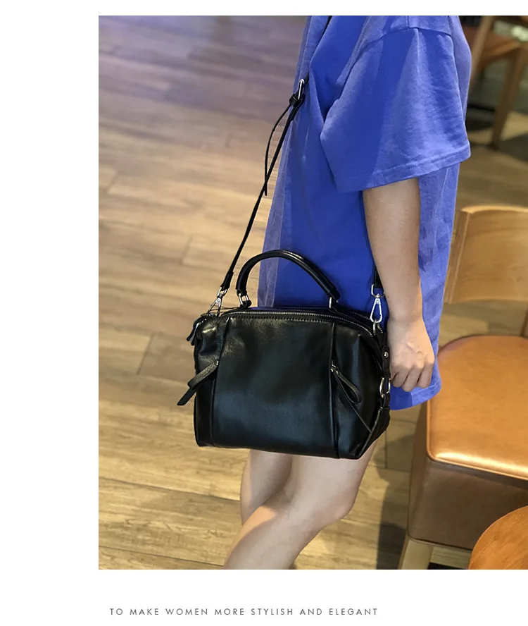 Сумка тоут женская из натуральной кожи модный мессенджер воловьей саквояж на