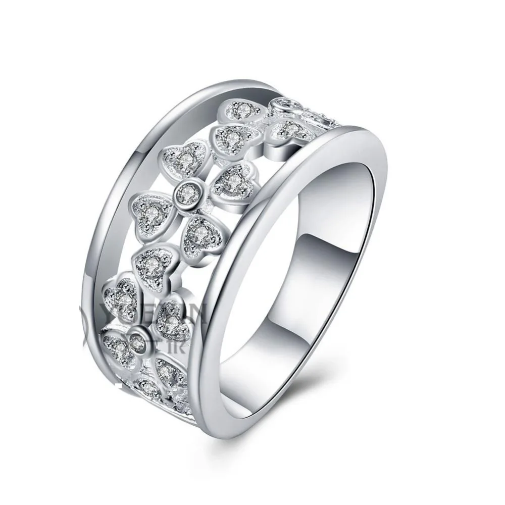 925 Sterling Silver Ring Clean AAA+ CZ Ring Jewelry for