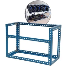 DIY Steel Stackable Miner Frame Case Mining Rig Frame For 6 Graphics Card GPU Bitcoin BTC Mining Crypto Machine Blue