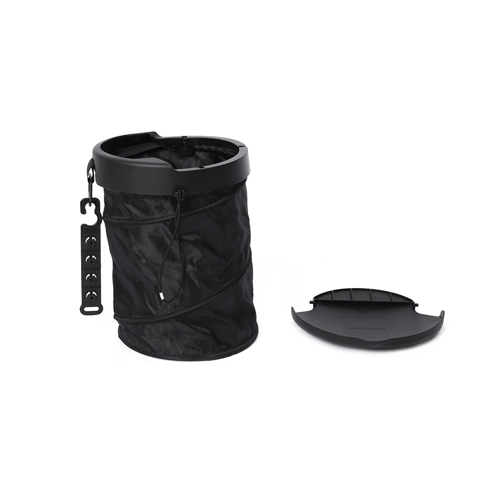

Portable Car Auto Van Folding Sundries Storaging Storage Bucket With Cover Lid