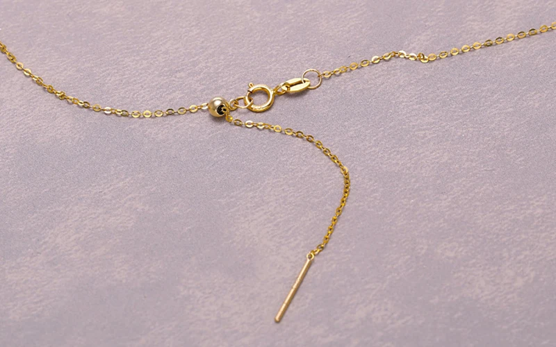 Sinya 18k Classical AU750 Gold Universal Chain 0.8gram Pure Gold Adjustable Chain DIY necklace accessrioes best Gift For Women (12)