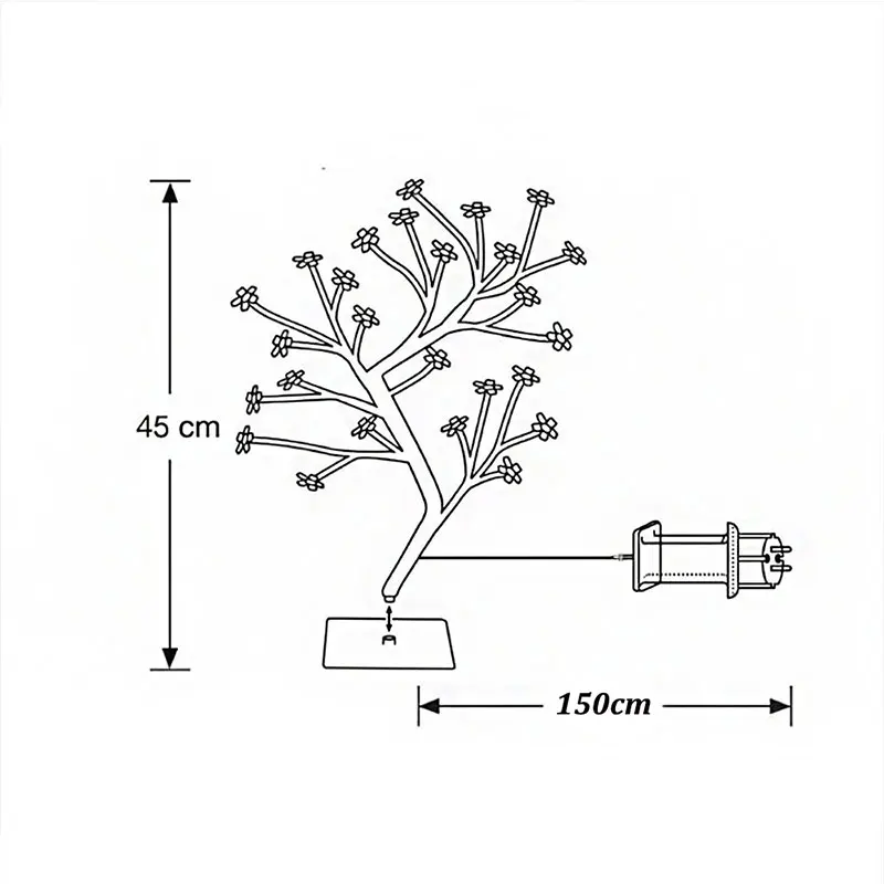 Romantic 48 Leds Cherry Blossom Desktop Bonsai Tree Light Festival Holiday Light Home Party Wedding Indoor Decoration Lamp Romantic 48 Leds Cherry Blossom Desktop Bonsai Tree Light Festival Holiday Light Home Party Wedding Indoor Decoration Lamp