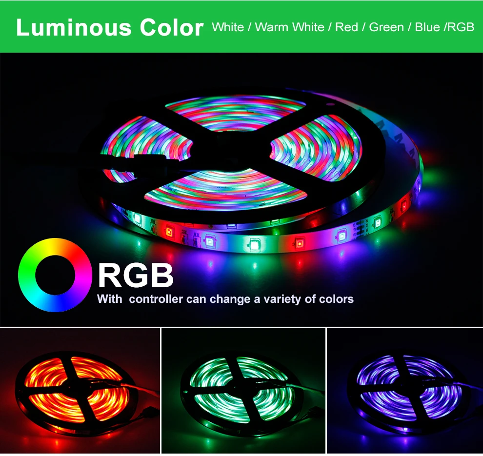 Светодиодная лента RGB, светильник 5050, 2835, 12 В постоянного тока, неоновая лента, водонепроницаемая, гибкая, светодиодный, Диодная лента, 60 светодиодный, s/m, 5 м, 12 В, Светодиодная лента для украшения дома