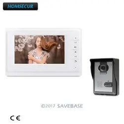 HOMSECUR 7 "TFT lcd цветной проводной видео дверной телефон система визуальный домофон дверной звонок с режим отключения звука для домашней