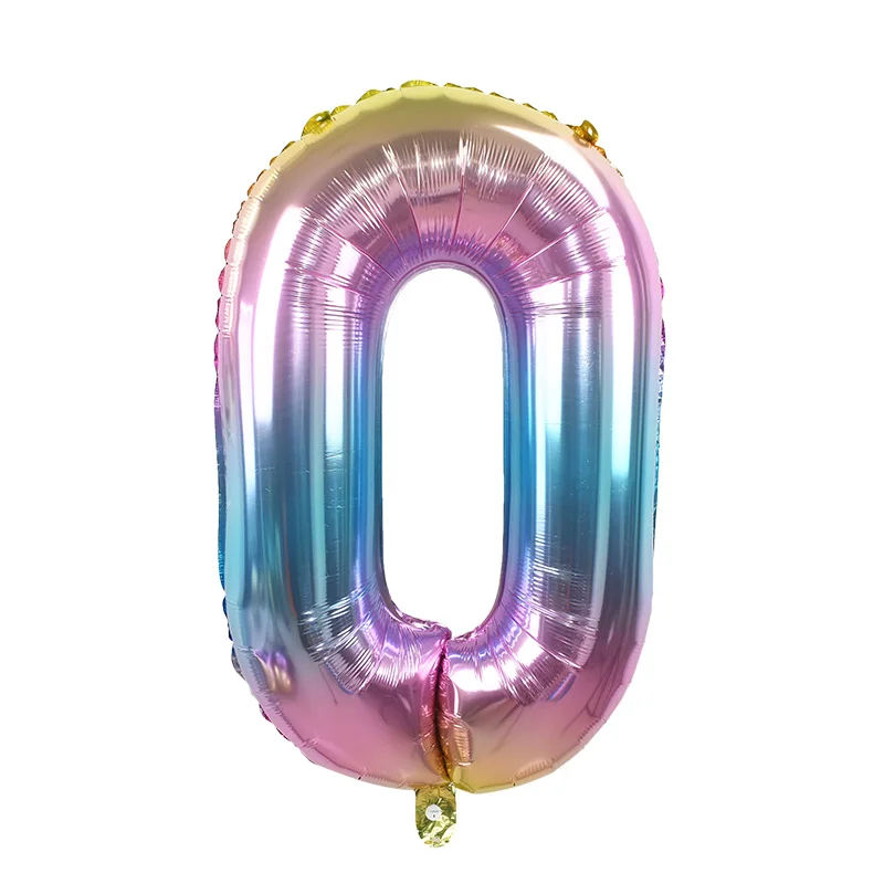 32 дюйма Радуга Количество воздушных шаров радужные Фольга воздушные шары на день рождения Свадебная вечеринка украшения Цифровой шар, воздушный Globos