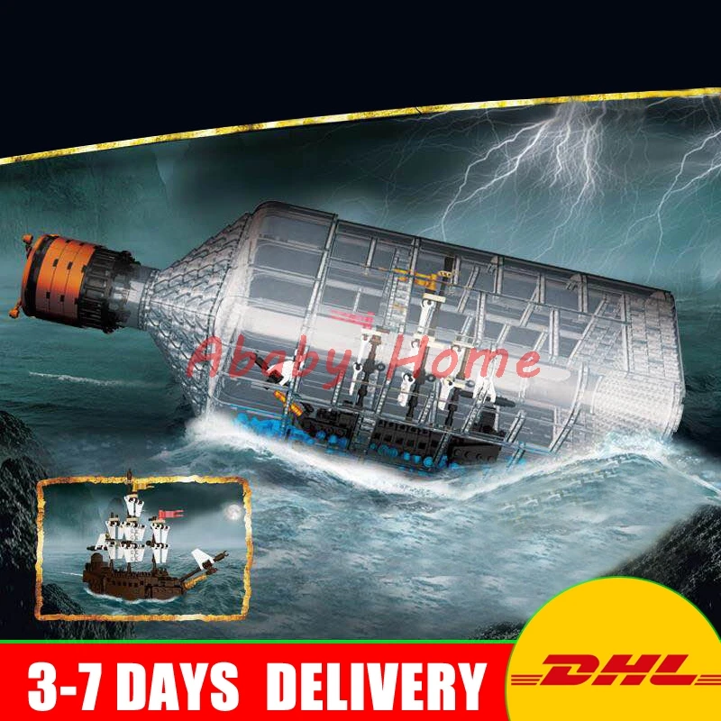 

DHL Lepin 16045 Genuine Creative Series The Ship in the Bottle Set Building Blocks Bricks Toys Model for Children Gifts 21313