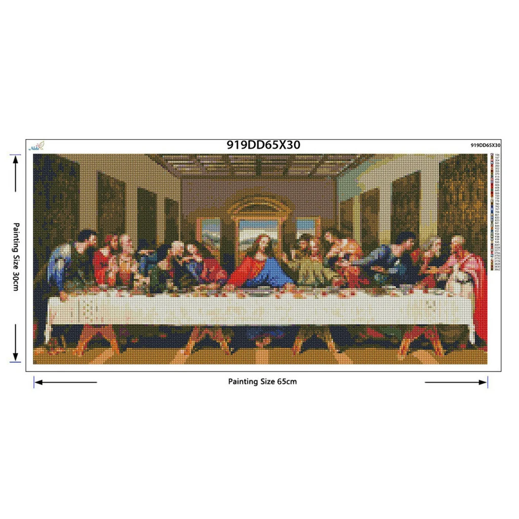 5D DIY Square&Round Diamond Painting The Last Supper Crystal Diamond Painting Jesus Cross Stitch Needlework Home Decorative diamond painting diamond painting accessories
