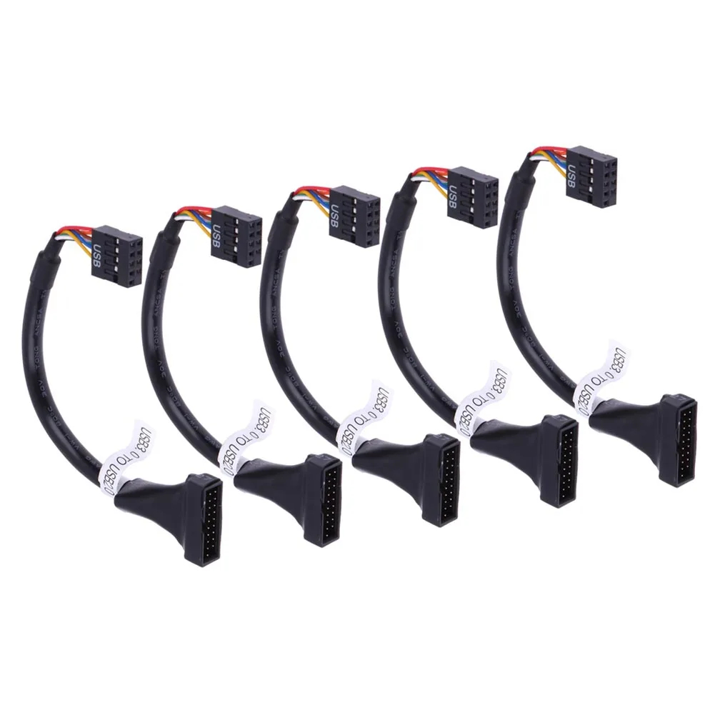 USB Adapter 1/2/5pcs/Set USB 3.0 20 Pin Male to USB 2.0 9 Pin Motherboard Female Cable Converter For cd-rom /floppy drive panel