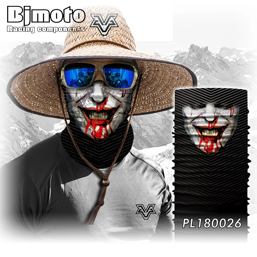 BJMOTO Winter 3D Skull Bandana Face Mask Scarf Bandanas Cycling Bandana