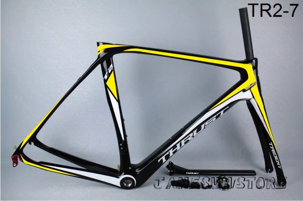 SUPER LIGHT!!! high performace bike carbon road frame 700c and carbon road bike frame UD yellow glosy BSA/BB30 t800