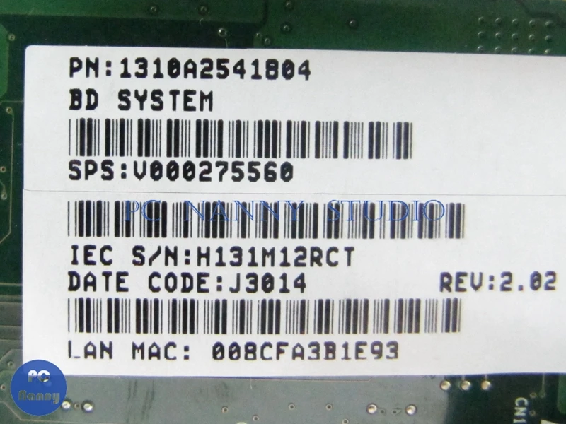 PCNANNY для TOSHIBA Satellite C855 Материнская плата ноутбука V000275560 HM76 чипсет