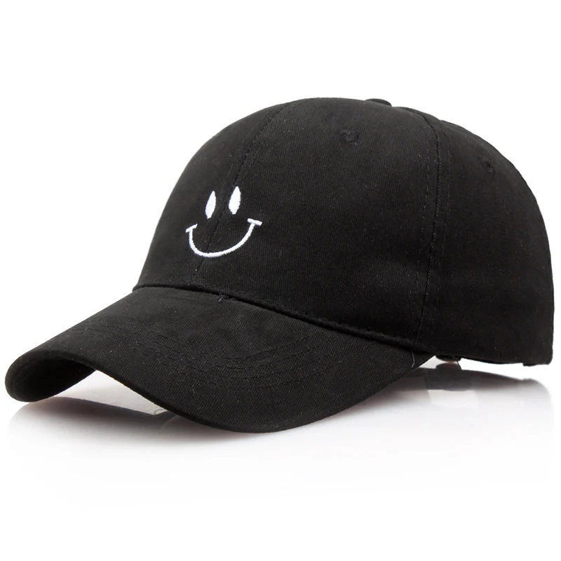 Men Women Smile Face Embroidery Baseball Cap Cotton Unisex Sports Golf Visor Hat Adjustable Snapback Hats Gorra Casquette CP0312 (2)