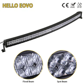 

HELLO EOVO 5D 52 inch Curved LED Light Bar for Work Indicators Driving Offroad Boat Car Tractor Truck 4x4 SUV ATV 12V 24V