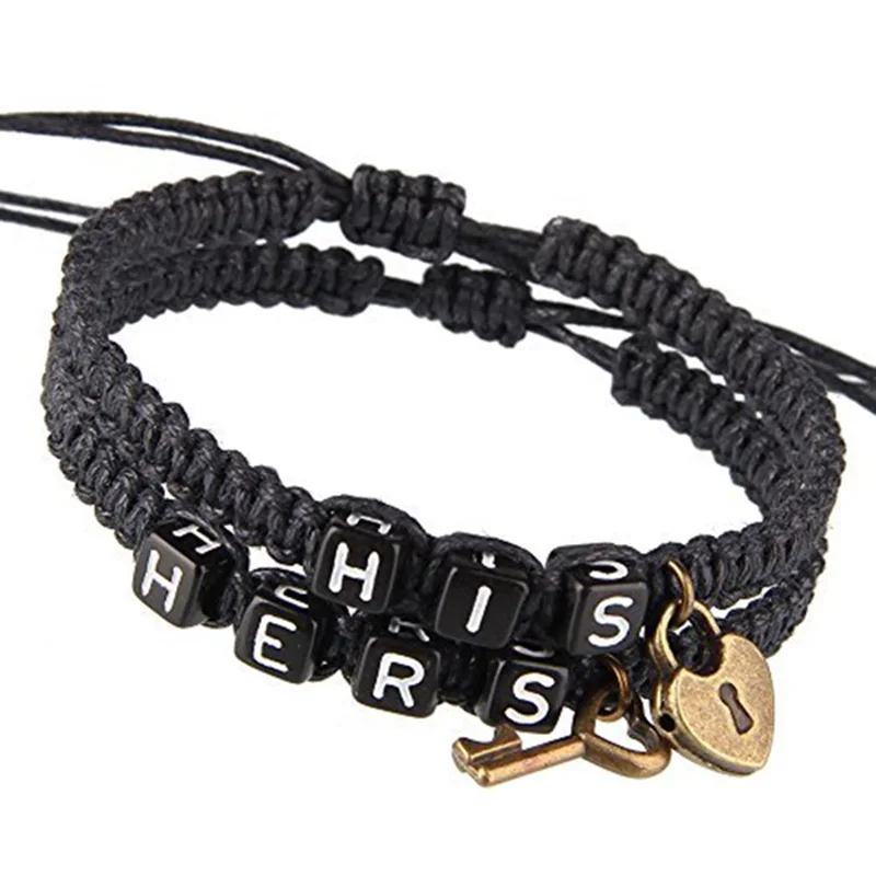 1Pair New Couples Bracelet Lovers Bracelet His Hers Personalized Gift Key Lock Boyfriend Girlfriend Jewelry 88 @M23 1Pair New Couples Bracelet Lovers Bracelet His Hers Personalized Gift Key Lock Boyfriend Girlfriend Jewelry 88 @M23