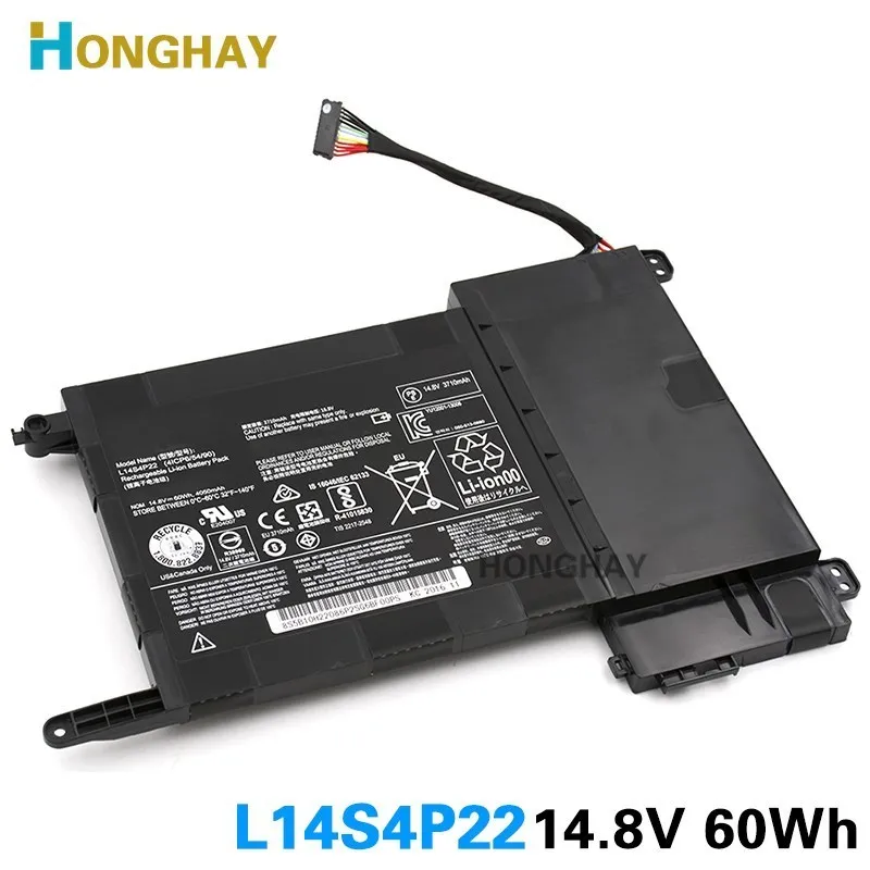 HONGHAY L14S4P22 ноутбук аккумулятор для Lenovo IdeaPad Y700 Y700-17iSK Y700-15ISK 5B10H22084 L14M4P23 14,8 в 60wh 4050 мАч