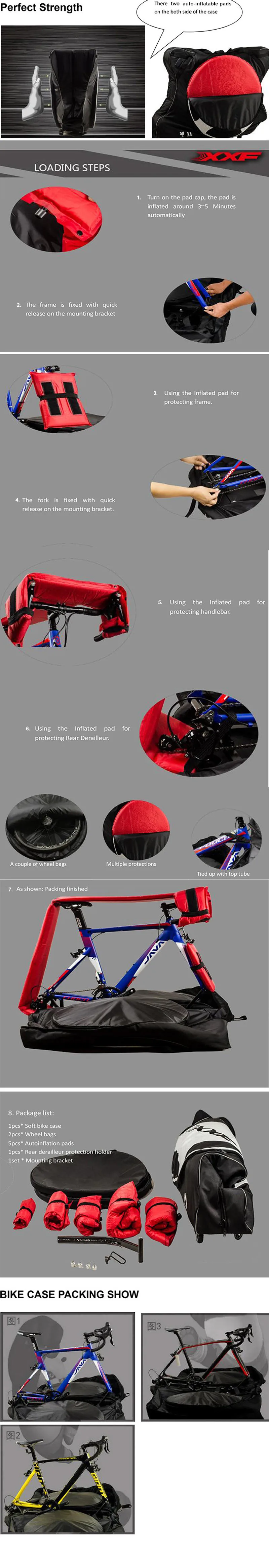 Excellent XXF Bike travel Bag Case bike box for Triathlon tt Mtb 700C Road Bikes Air Pads Protector waterproof Bike Accessories Bicicleta 21