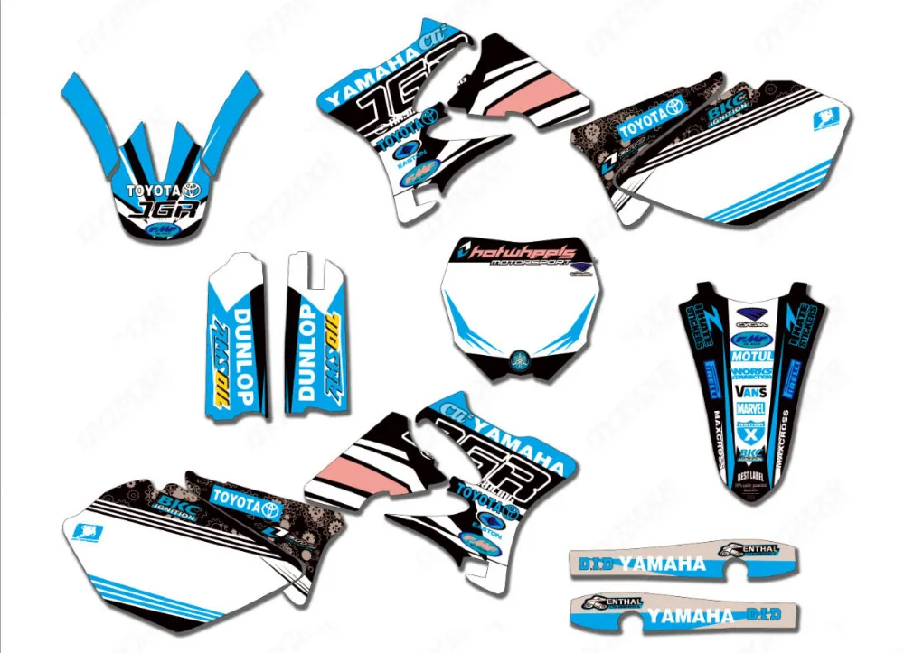 

Dirt Bike Motocross Graphics Stickers Decals For Yamaha YZ250 YZ 125 250 2002-2014 blue