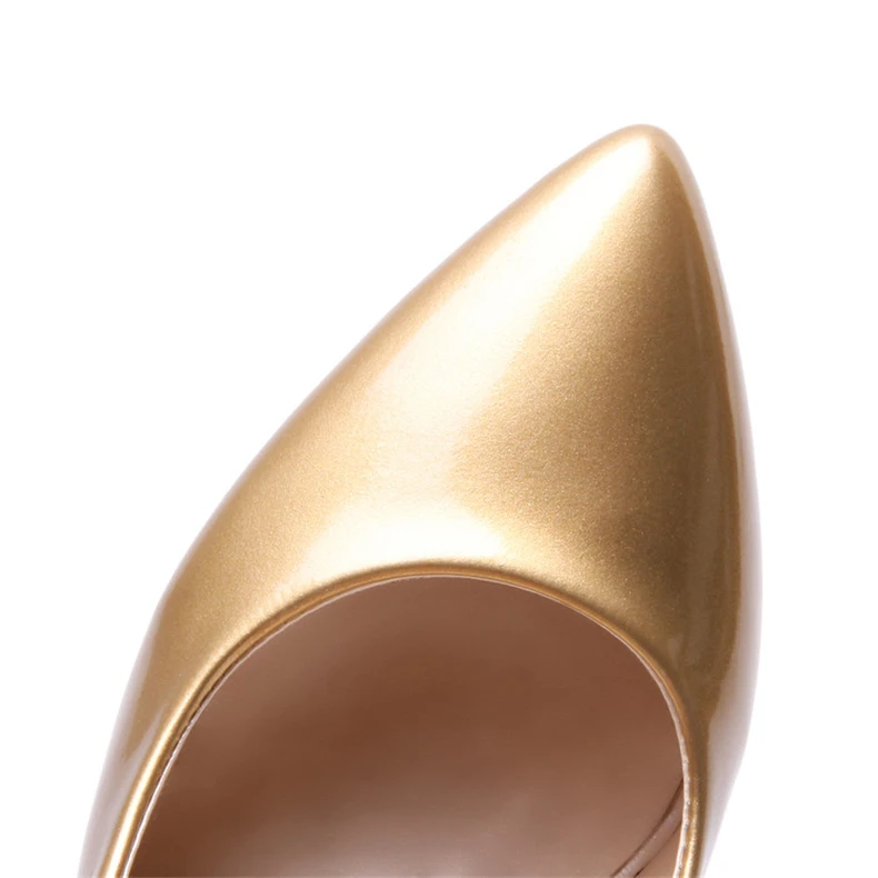 RQFF Brand Womens Pumps 9cm Thin Super High Heels Point Toe Female Shoes With Box Ladies Sexy Party Gold Sliver Heels Size 34-43 (9)