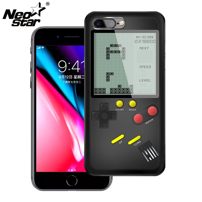 

All Colors Game Machine Phone Case For iPhone 6 7 8P Display Game Console Case For iPhone X 6 6S Plus Back Cover Funda Capa New