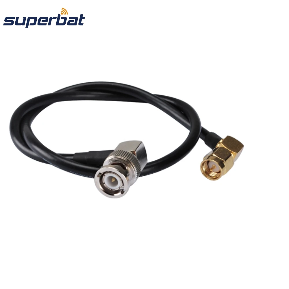 Superbat BNC Прямоугольный штекер для ОТРЕЗОК кабеля RG58 15 см RF коаксиальный кабель|plug