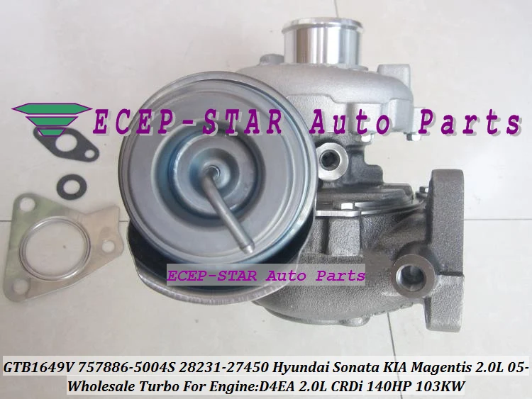 Turbo GTB1649V 757886-5004S 757886 28231-27450 Turbocharger For Hyundai Tucson Santa Fe KIA Carens ceed Magentis 2.0L CRDi D4EA (5)