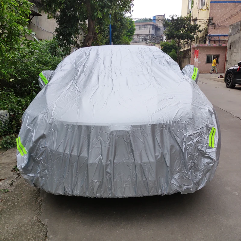 Cubierta de protección exterior para coche, protector completo de nieve y a prueba de polvo, parasol universal compatible con vehículo hatchback, sedán y SUV