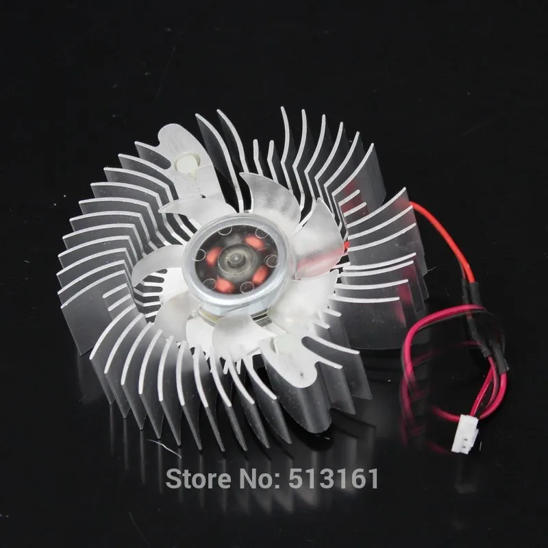 

2 Pieces/lot 12V 2Pin PC Video Graphics VGA Heatsink Card 55mm VGA Fan Cooler