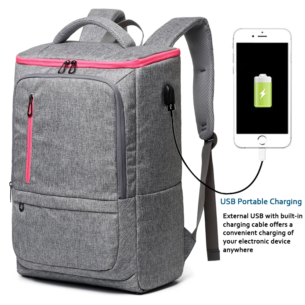 

KOKOCAT Men Travel Backpack Large Capacity Teenager waterproof backpack USB Charging 17.3 'Laptop Backpack School Bag