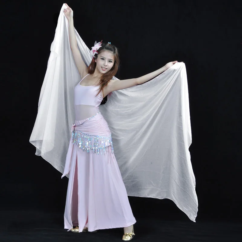 

250*120cm Chiffon Veil Belly Dance Hand Shawl For Beginner Belly Dance Accessories Bellydance Props For Oriental Dance Costume