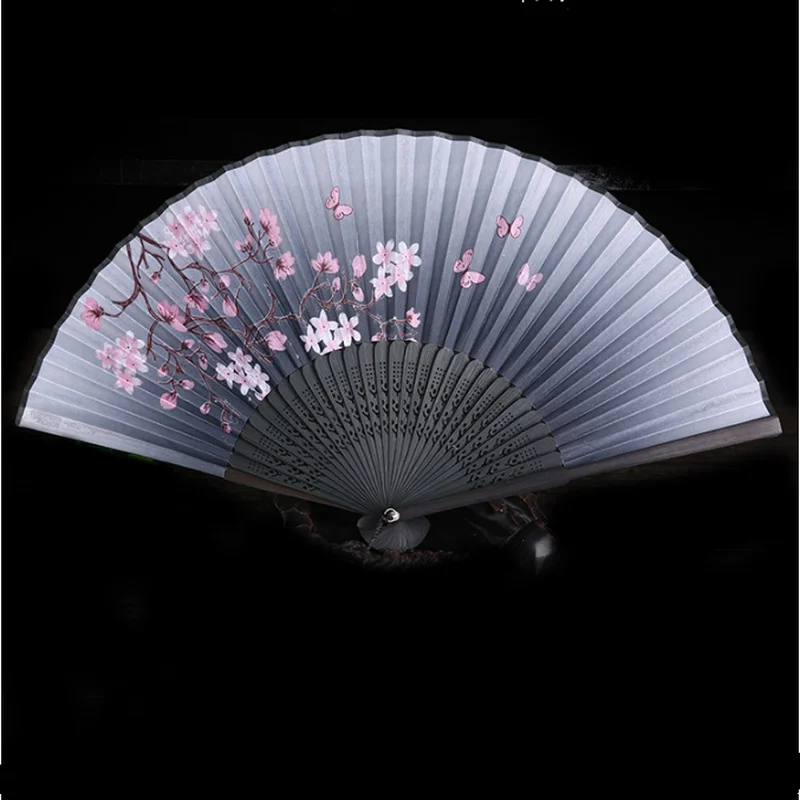 Летние винтажные бамбуковые складные ручные веер в виде цветка китайские танцевальные вечерние карманные подарки женские танцевальные вееры Декор