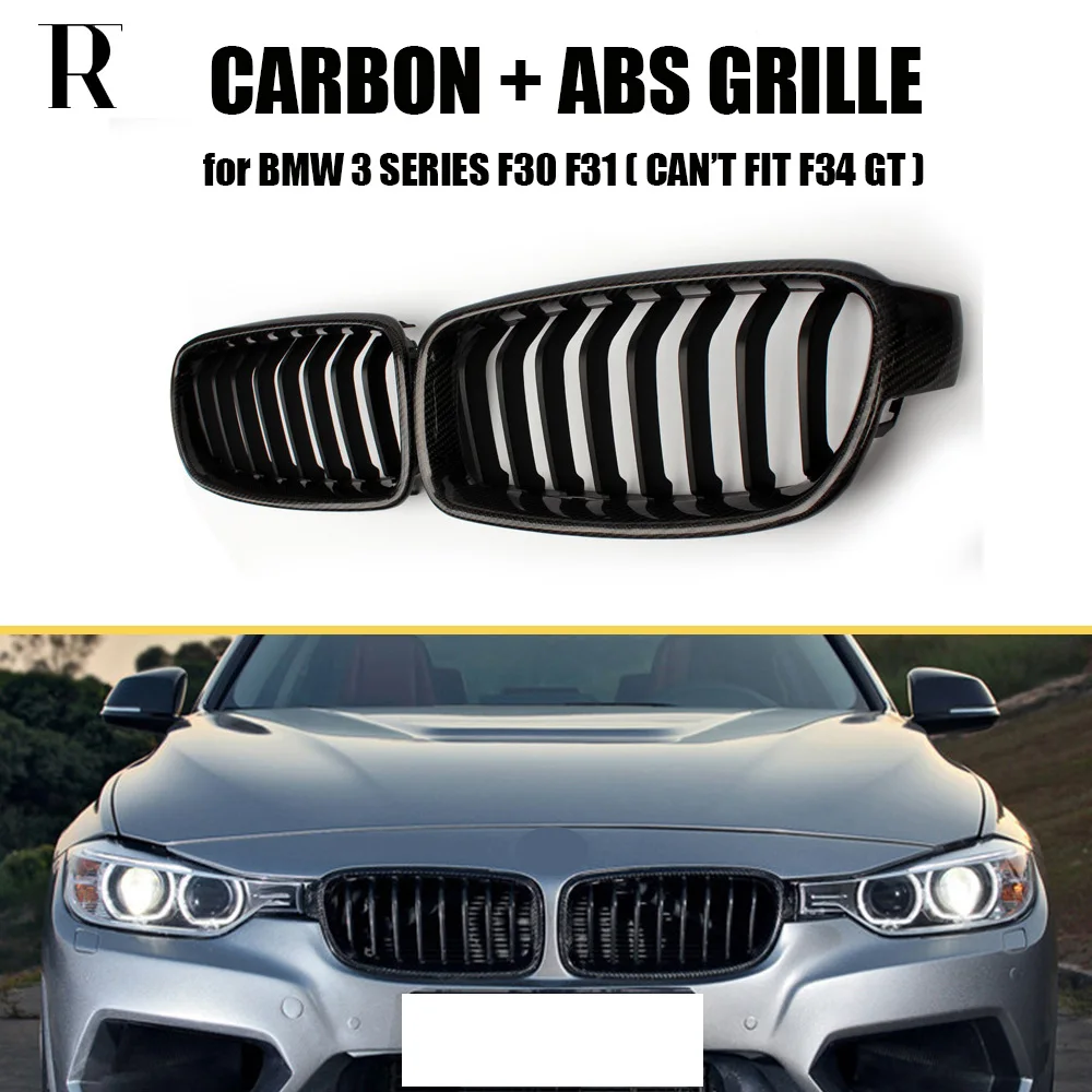 F30 F31 сменная глянцевая черная + ABS передняя решетка для почек BMW 320i 328i 335i седан и