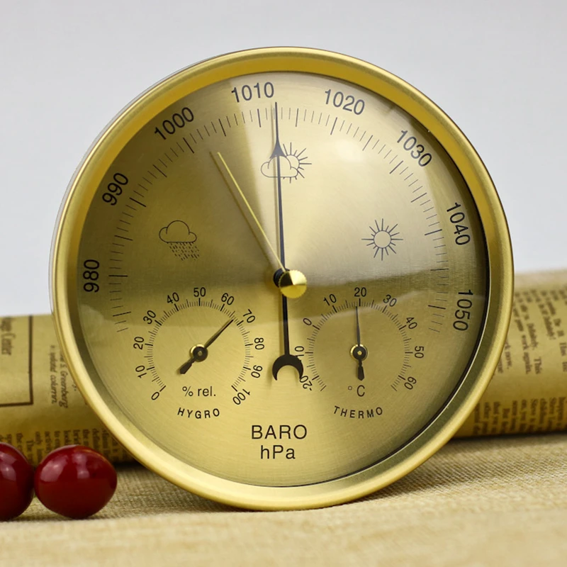 3 in 1 Weather Station Thermometer Hygrometer Barometer 132mm Wall