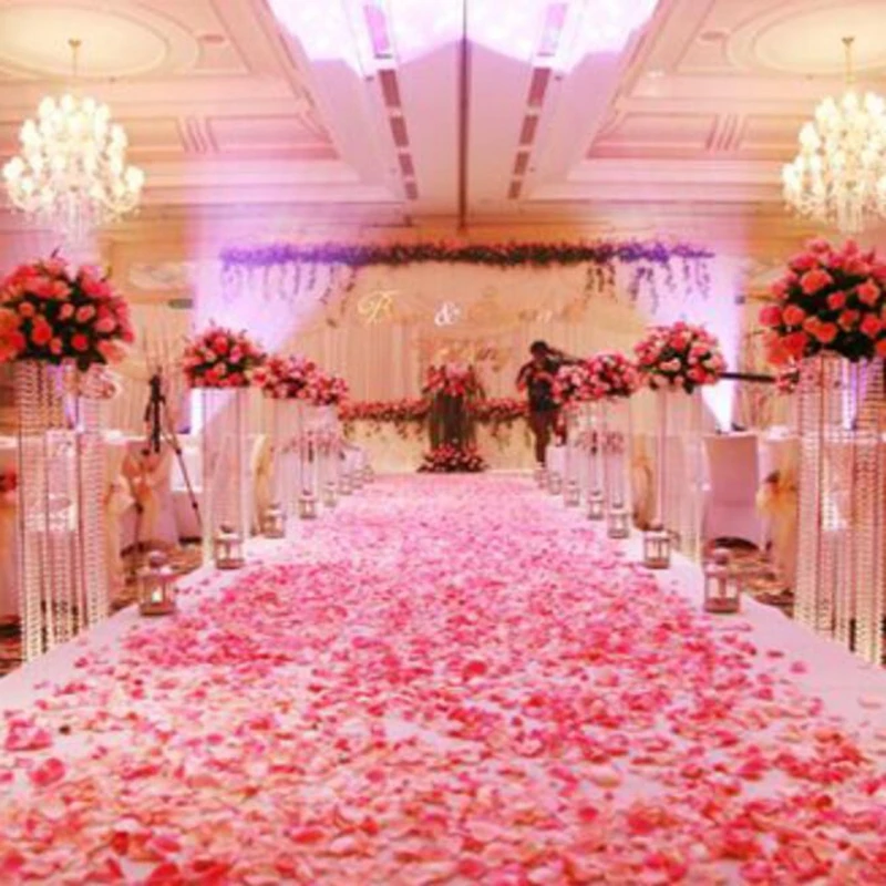 500pc Silk Rose Artificial Flowers Bride To Be Wedding Decoration Petals Table Flowers Bachelorette Party Decoration Mariage