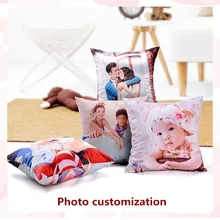 DIY personalizado foto funda de almohada Vintage Europeo funda de cojín con patrón decorativo con funda de almohada 40x40cm