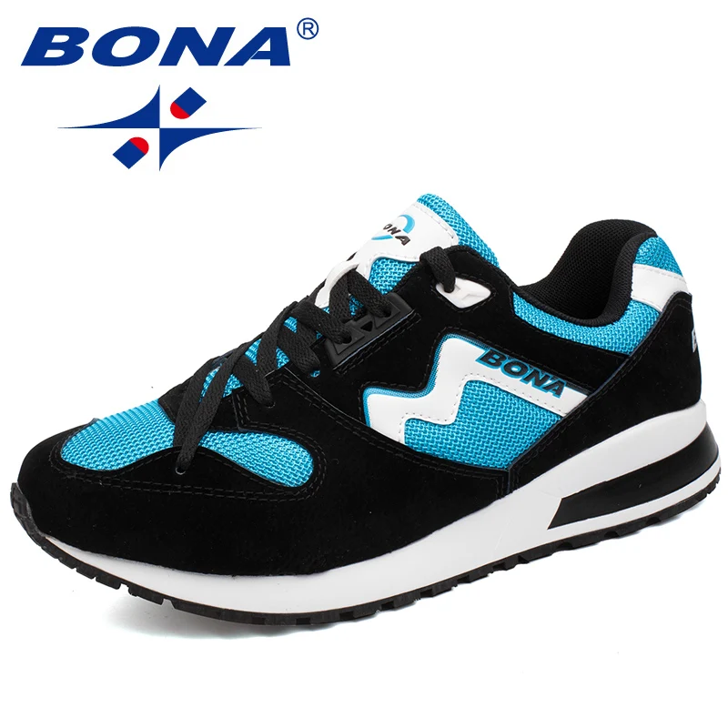 

BONA New Arrival Popular Style Men Running Shoes Breathable Lace Up Outdoor Walking jogging Shoes Comfortable Free Fast Shipping