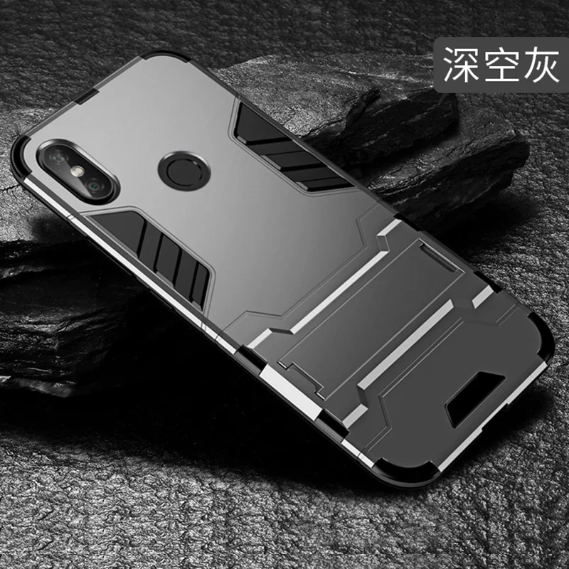 

Armor Case For Xiaomi Redmi Note 6 Pro Cover Hybrid Hard Cover For Xiao Redmi 6 Pro Cases Mi A2 Lite Case Stand Redmi 6 Cover