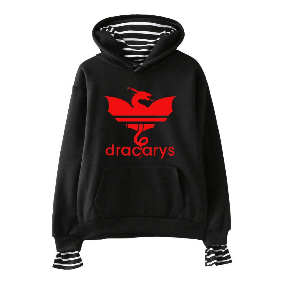 Kpop Dracarys Game Of Thrones Women Fake Two Piece Hoodie Hoody 2019 Winter Winter Sweatshirt Women's Harajuku Hooded Hoodies2XL Kpop Dracarys Game Of Thrones Women Fake Two Piece Hoodie Hoody 2019 Winter Winter Sweatshirt Women's Harajuku Hooded Hoodies2XL
