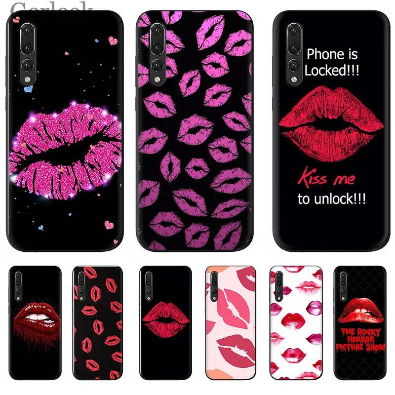 Чехол для мобильного телефона Kiss Me губная помада Rouge ДЛЯ Huawei P Smart P30 P8 P9 P10 P20 Lite