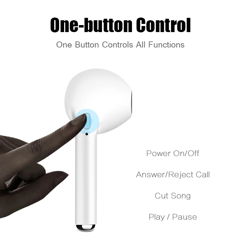 Hot Sell M&J i7 Mini Bluetooth 5.0 TWS Small Wireless Earphone With Charging Box Stereo i7s Headphones for Apple i10 i11