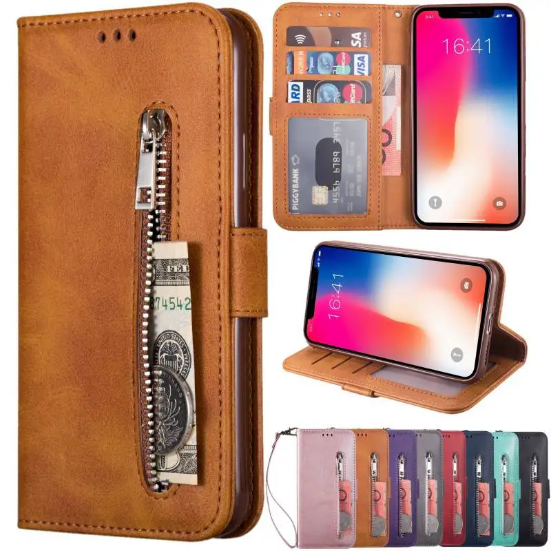 

For Samsung Galaxy A20E A10 A20 A30 A40 A50 A70 Cowhide Leather Wallet Stand Credit Card Case Cover For Samsung S10 Plus S10e