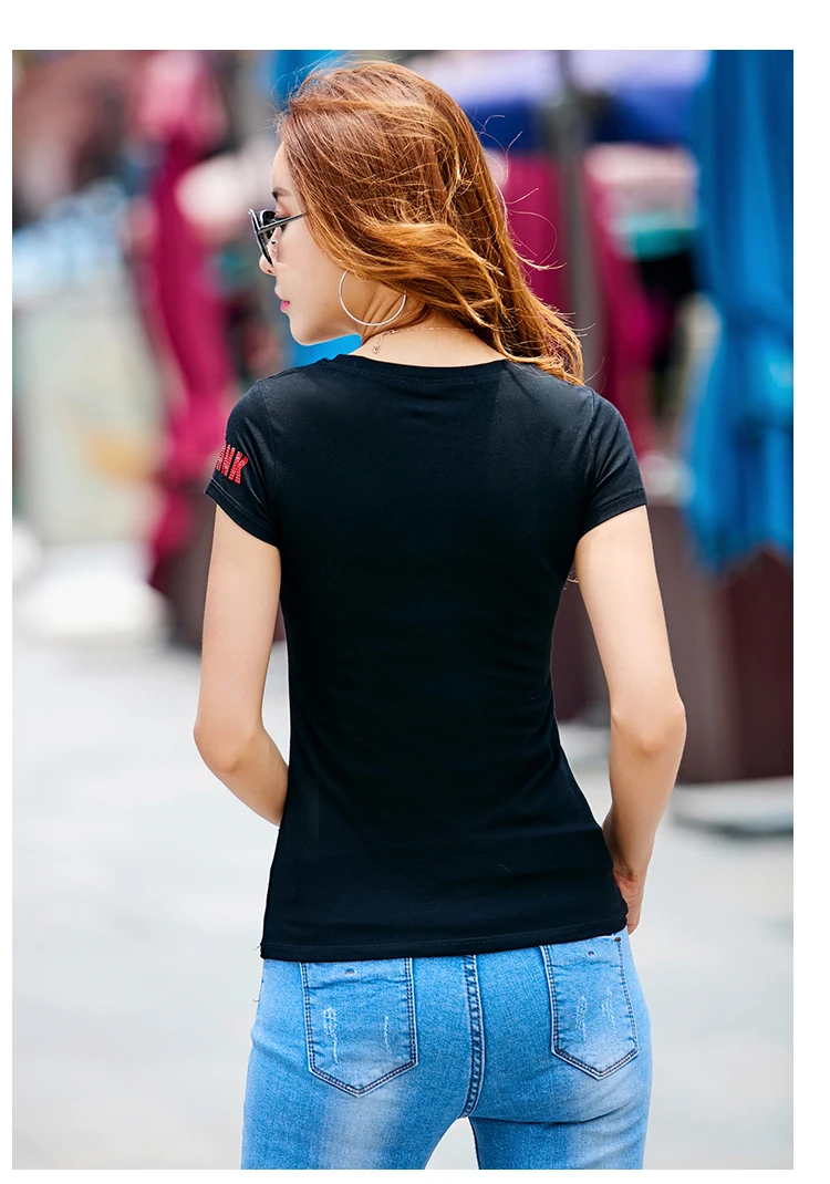 Летняя женская футболка, топы с буквенным принтом, короткий рукав, о-образный вырез, тонкая Хлопковая женская футболка размера плюс, черная, белая, больше размера