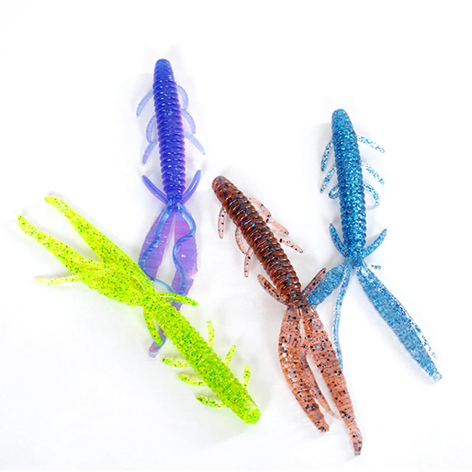 

4Pcs/Lot 2 size Fishing Lure Soft Bait Swimbait Iscas Artificial Pesca Silicone Bait Carp Fishing Tackles Trout Lifelike