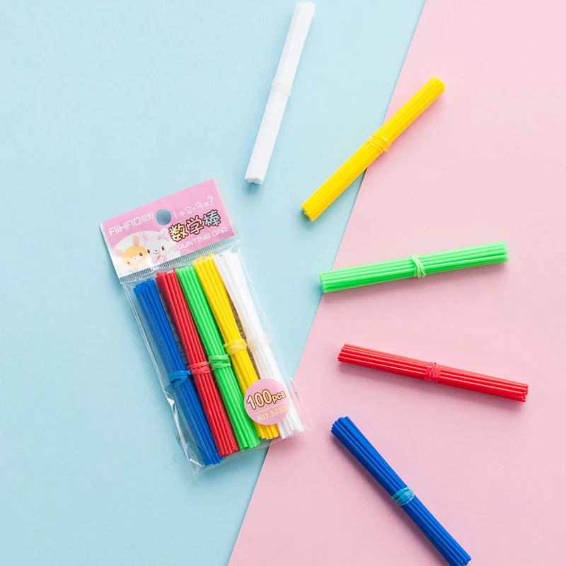 

100pcs/pack Small Rods for Counting Number Children Mathematics Arithmetic Kindergarten Early Education Counter