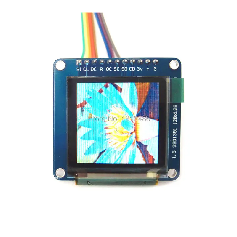 SSD1351 OLED плата для удаления 16 битный цвет 1 5 дюйма с держателем microSD arduino|board board|board