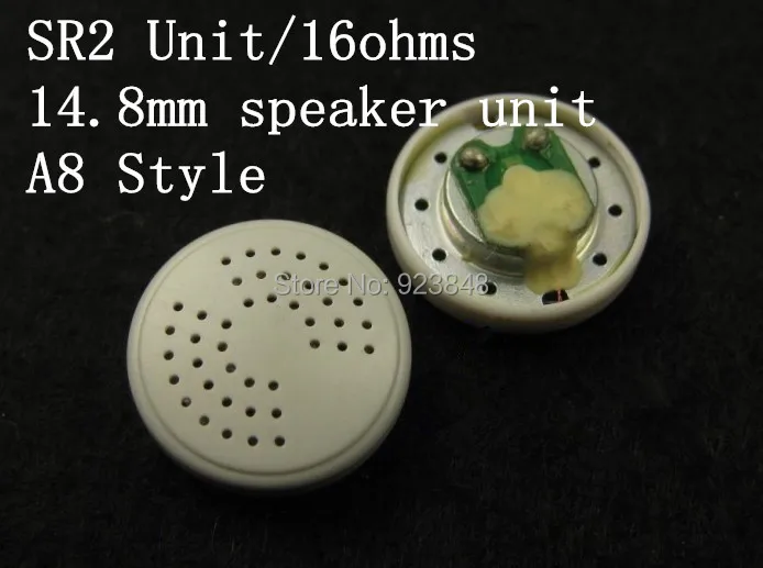 

Classic SR2 White headphone speakers DIY fever unit A8 style Atmospheric broad 14.8mm speaker unit 2pcs