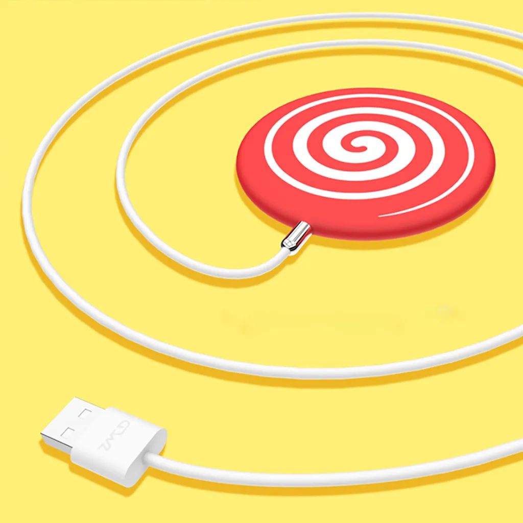 10W Wireless Charger For iPhone X 8 Lollipop Cute Donut Fast Charging Pad Samsung Note8 S8 S7 Edge | Мобильные телефоны и