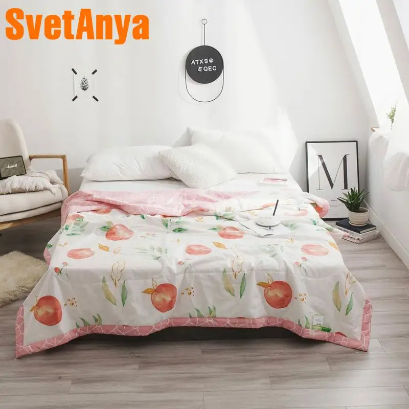 

Svetanya Fruits printed thin Quilt Cotton Throws Blanket